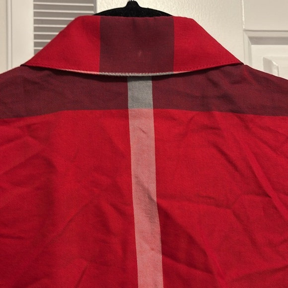 Burberry London England Red Checkered collar cotton dress - Picture 6 of 17